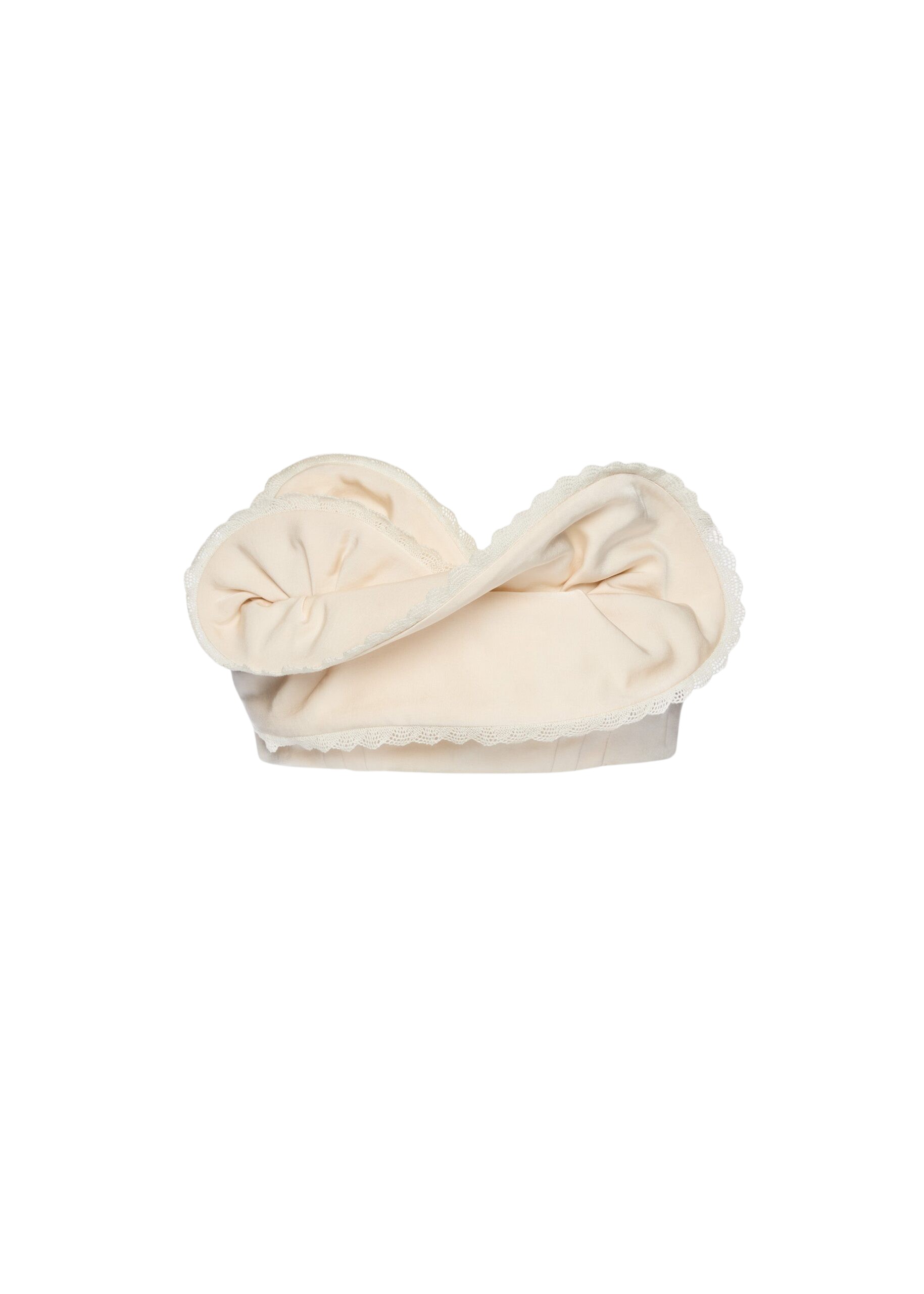 Magda Butrym Ruffled bandeau top in cream