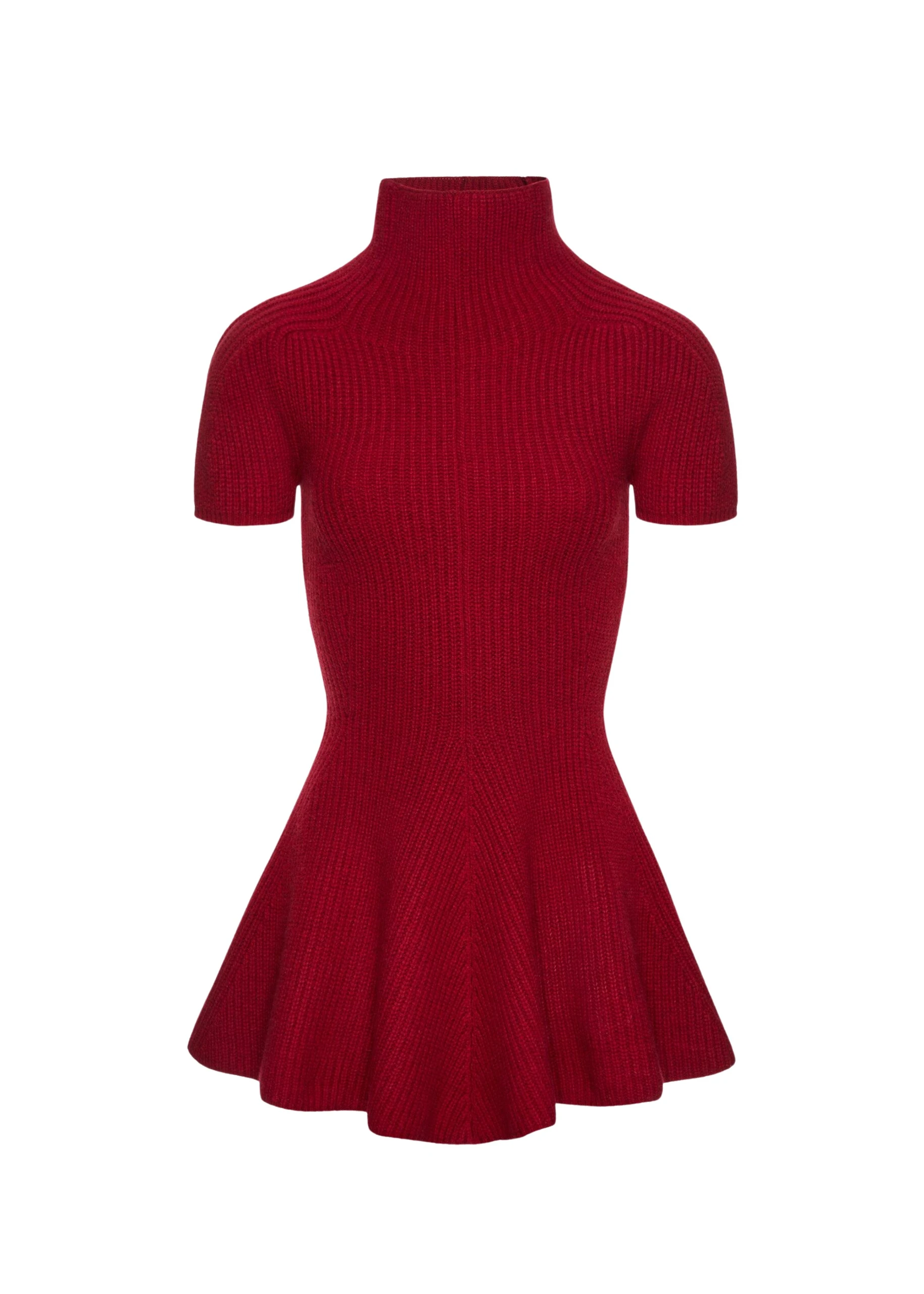 Magda-Butrym-Short-sleeve-cashmere-dress-in-red-scaled93977_nobg Magda Butrym Short-sleeve cashmere dress in red
