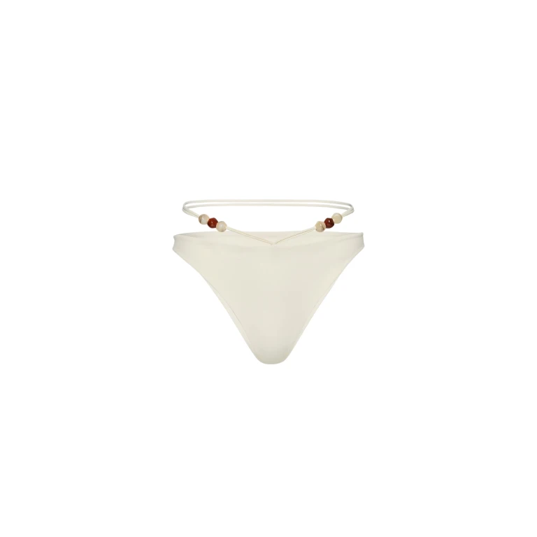 Magda Butrym Strappy swim briefs with beads cream