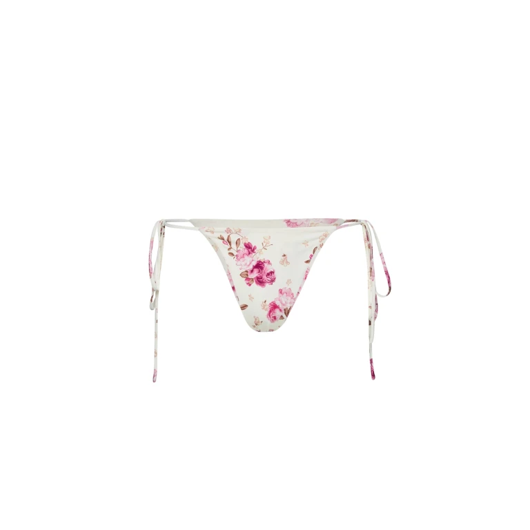 Magda Butrym String tie swim bottom in cream floral print