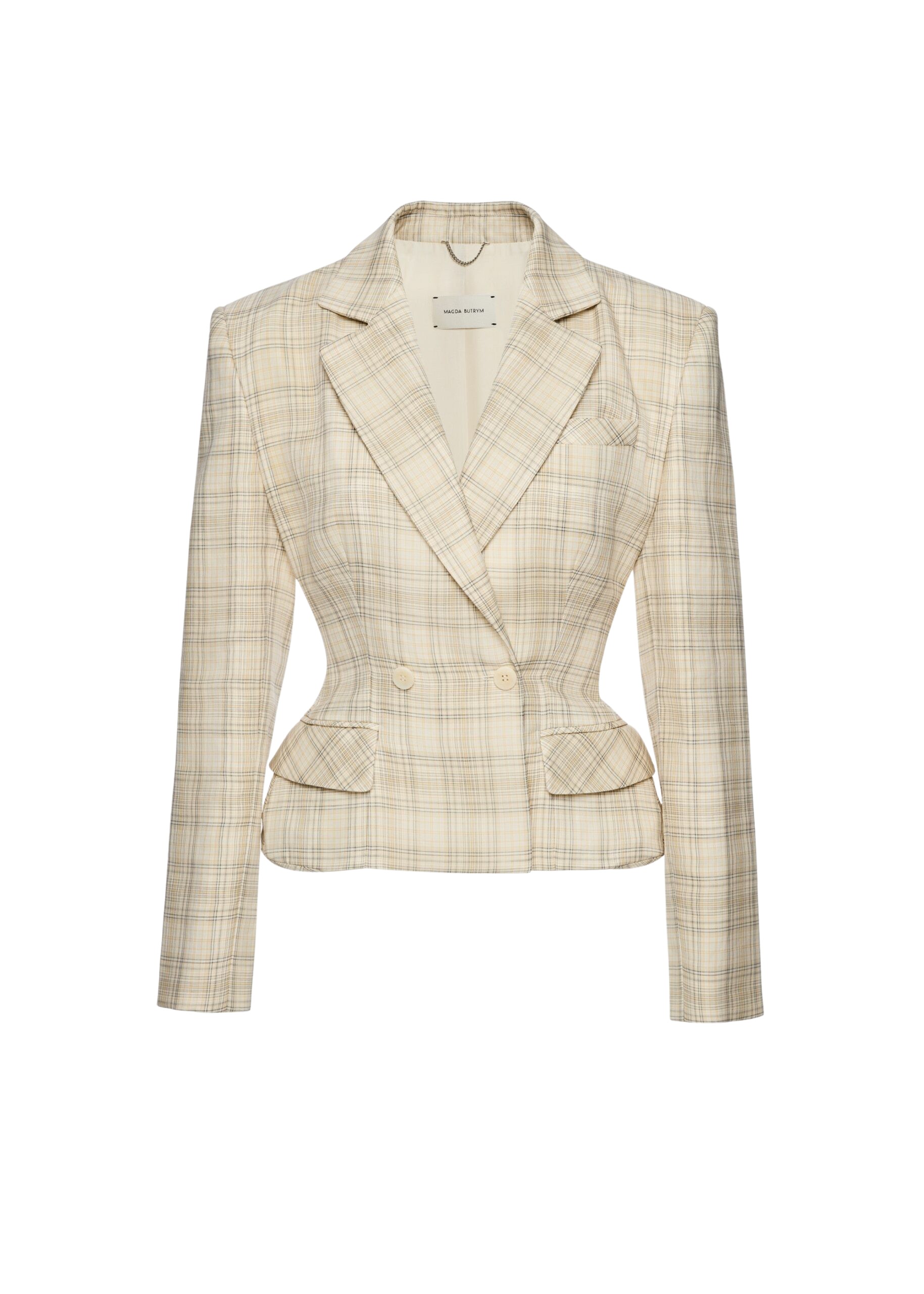 Magda-Butrym-Tailored-Cotton-Peplum-Blazer-In-Cream-Check-scaled38931_nobg Magda Butrym dress