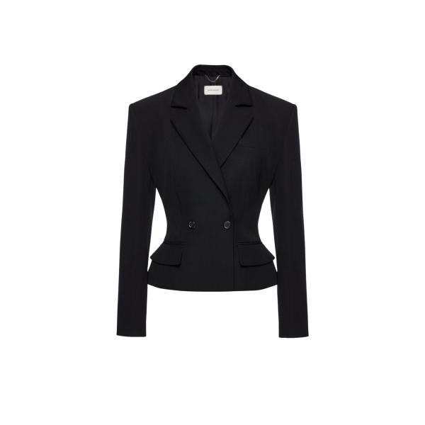 Magda Butrym Tailored wool peplum blazer in black