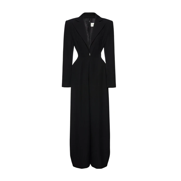 Magda Butrym Wool tuxedo jumpsuit in black