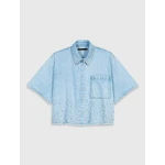 Maje Denim Shirt Parisian Accessible Luxury Clothing at Luxury Shoes 