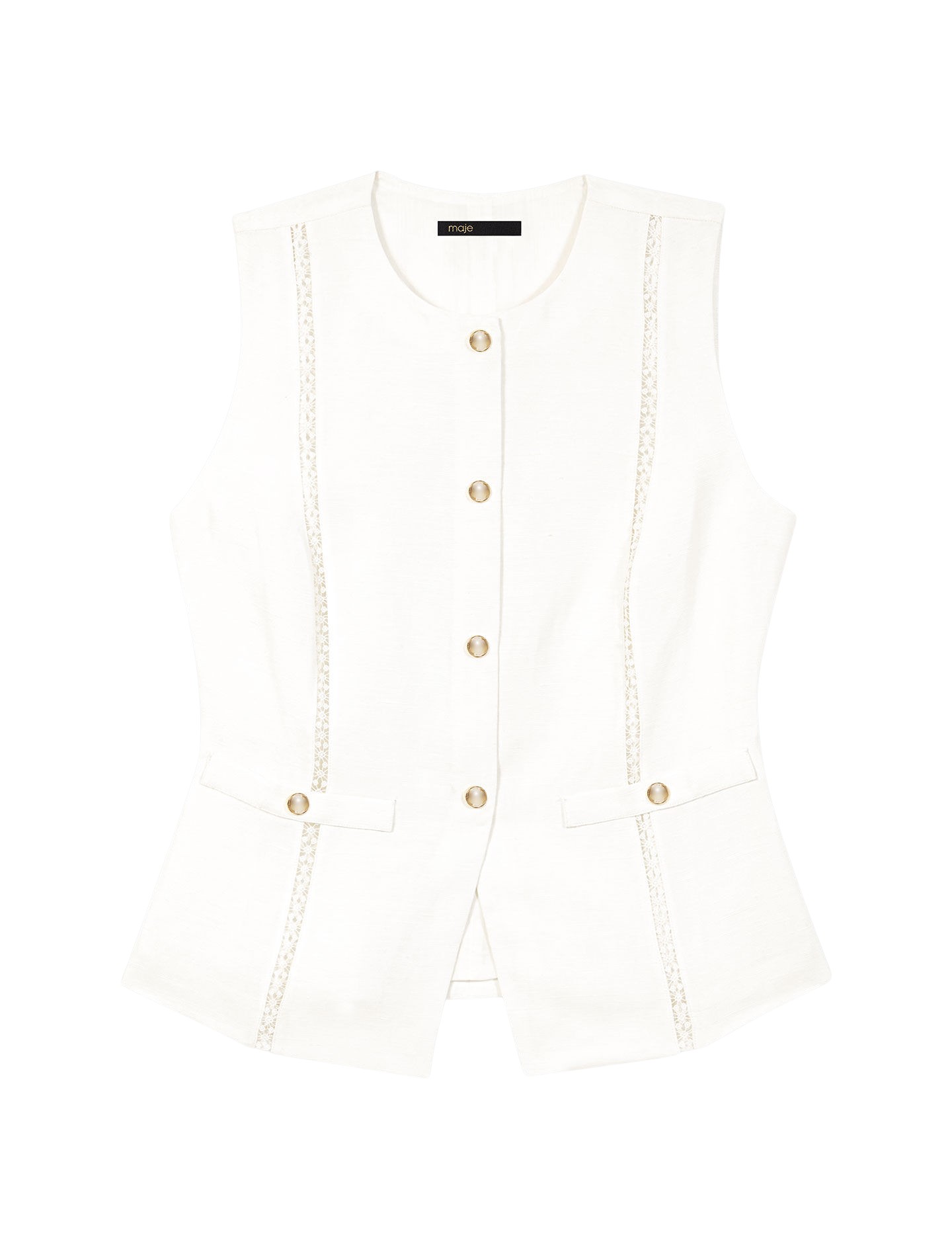 Maje-Embroidered-Linen-Blend-Jacket75376_nobg Maje Jacket Parisian Accessible Luxury Clothing at Luxury Shoes