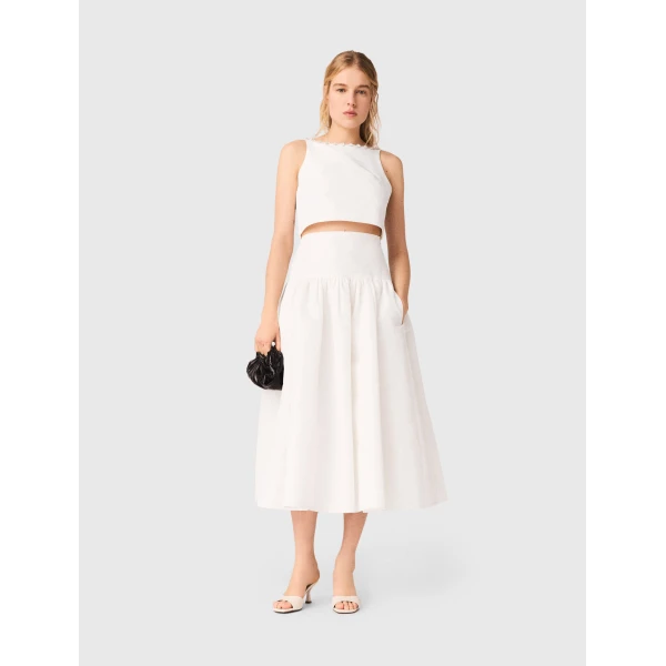 Maje Crop Top Parisian Accessible Luxury Clothing at Luxury Shoes 