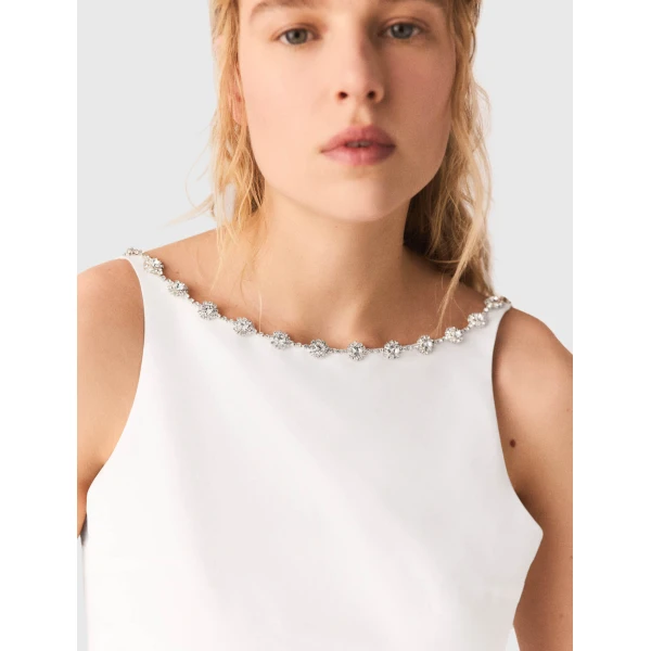 Maje Crop Top Parisian Accessible Luxury Clothing at Luxury Shoes 