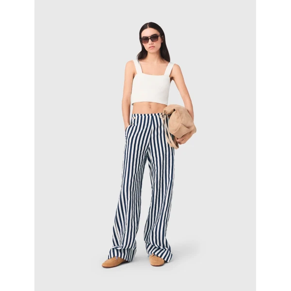 Maje Pant Parisian Accessible Luxury Clothing at Luxury Shoes 