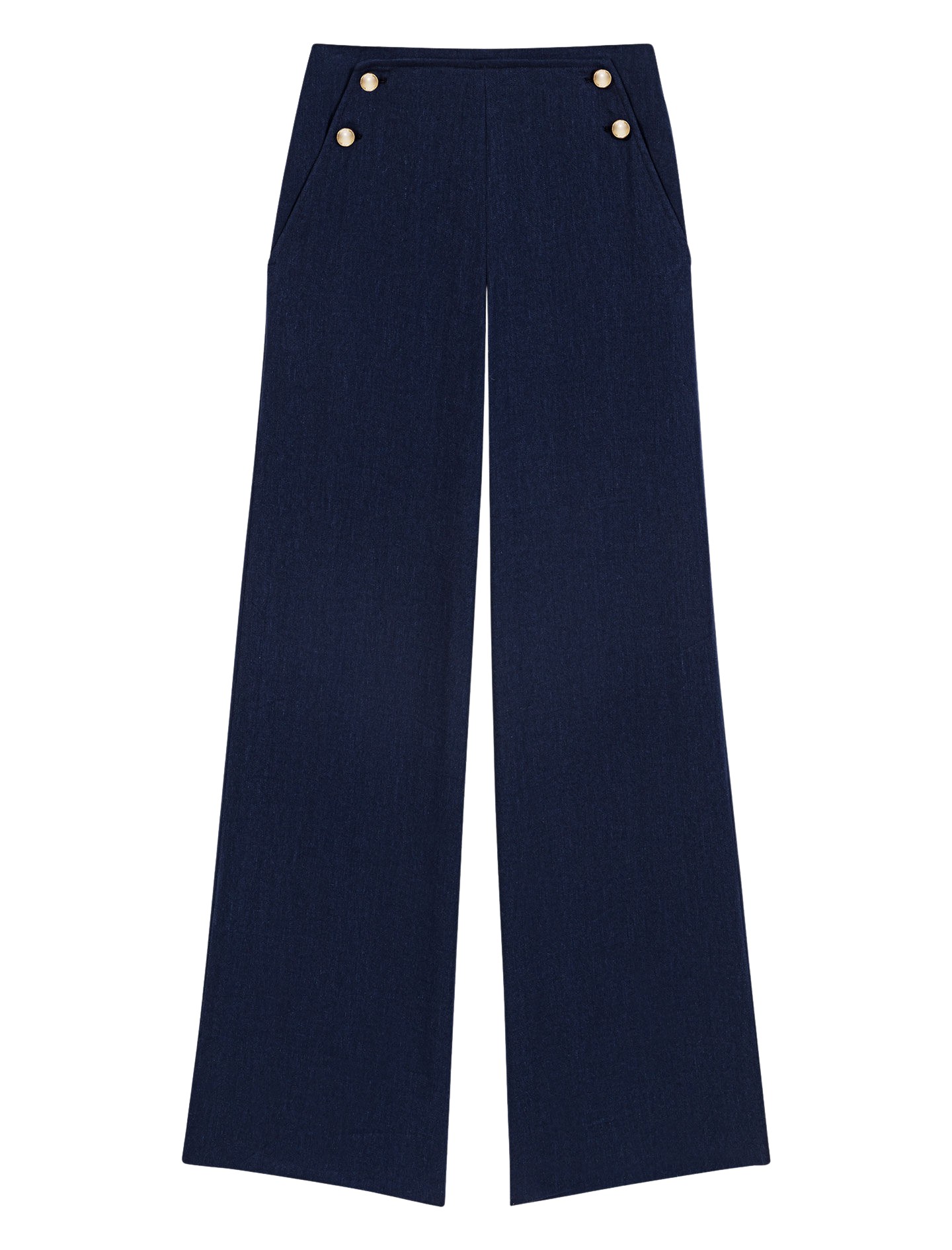 Maje-Linen-Blend-Sailor-Trousers-764447_nobg Maje Pant Parisian Accessible Luxury Clothing at Luxury Shoes