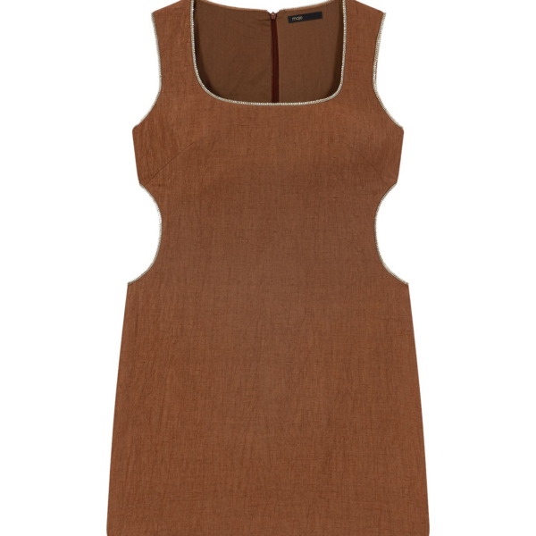 Maje Short Linen-Blend Dress