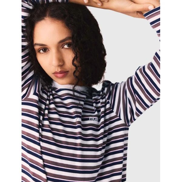 Maje T-shirt Parisian Accessible Luxury Clothing at Luxury Shoes 