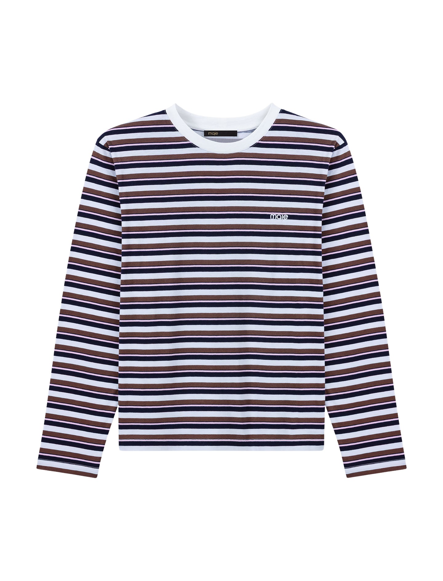 Maje-Striped-T-Shirt12745_nobg Maje T-shirt Parisian Accessible Luxury Clothing at Luxury Shoes