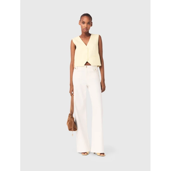 Maje Vest Parisian Accessible Luxury Clothing at Luxury Shoes 