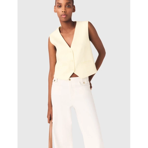Maje Vest Parisian Accessible Luxury Clothing at Luxury Shoes 
