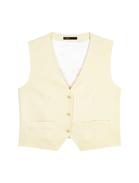 Maje Vest Parisian Accessible Luxury Clothing at Luxury Shoes 