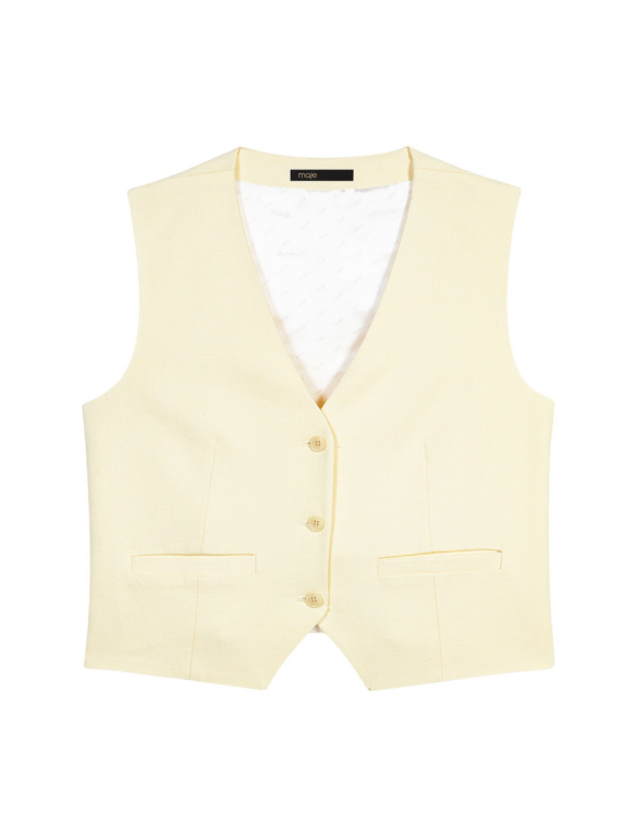 Maje Vest Parisian Accessible Luxury Clothing at Luxury Shoes 