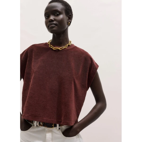 ME+EM Cap Sleeve Crop Tee