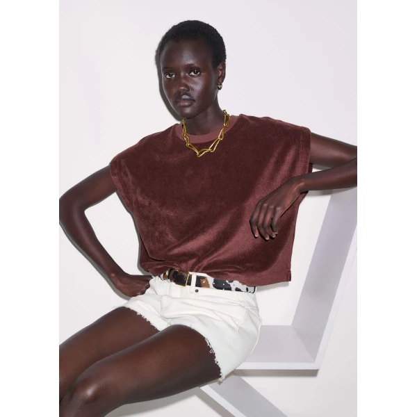 Toweling Jersey - Tops - Intelligent British Fashion at Luxury Shoes 
