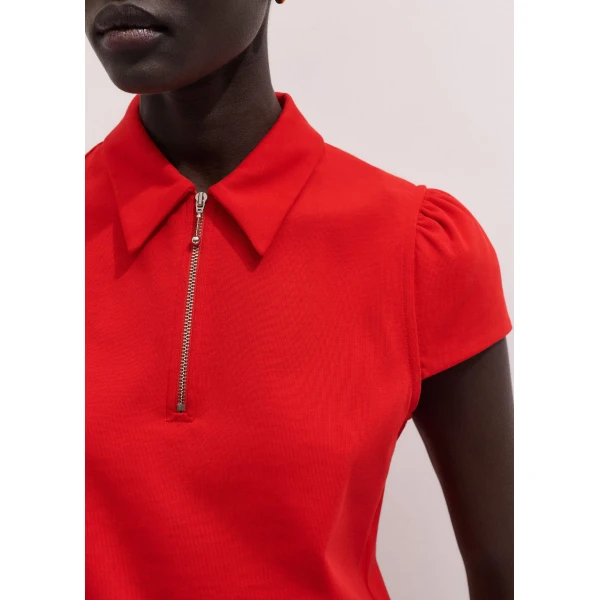 ME+EM Cap Sleeve Polo Tee
