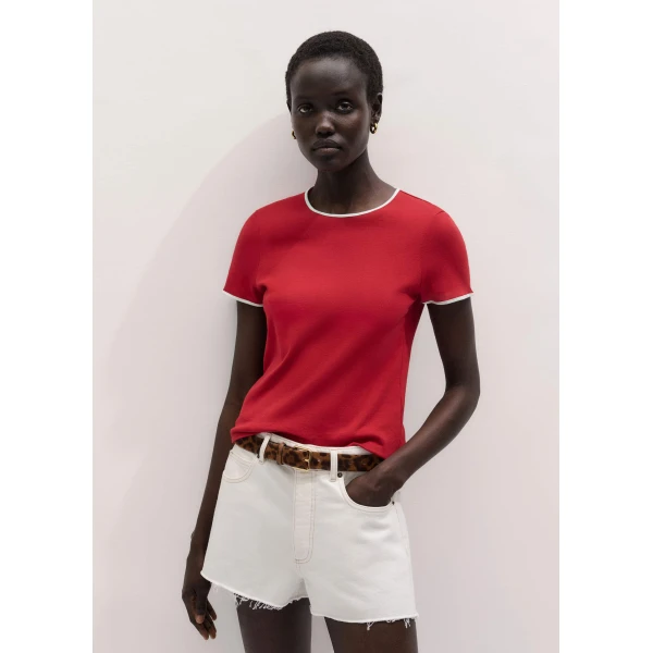 ME+EM Contrast Trim Slim Tee