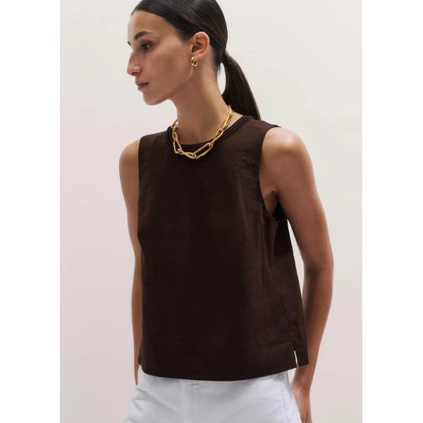 ME+EM Crochet Trim Crop Top