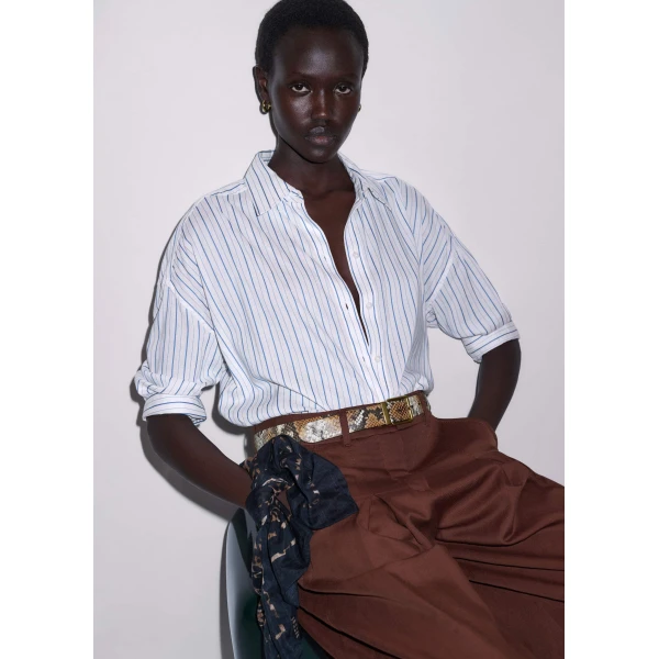 Striped Cotton - Tops - Intelligent British Fashion at Luxury Shoes 