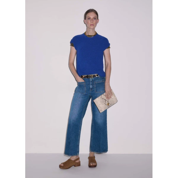 ME+EM Cropped Kick Flare Jean