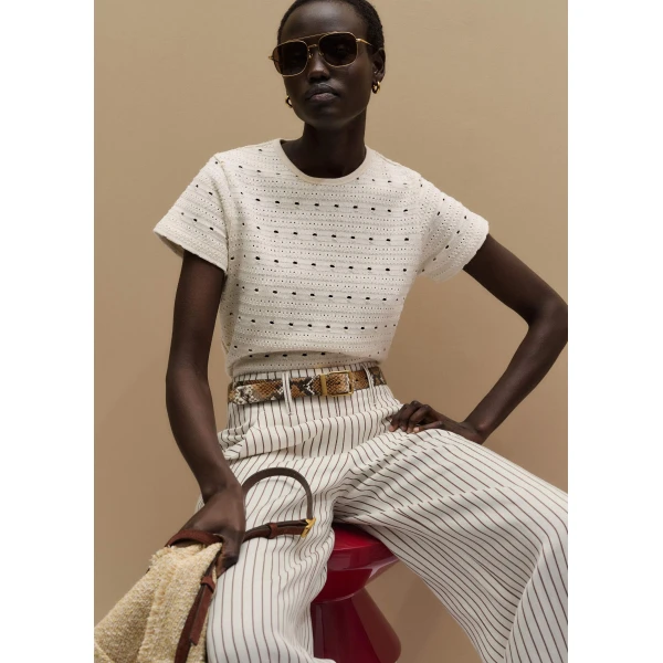 Pointelle Cotton - Tops - Intelligent British Fashion at Luxury Shoes 