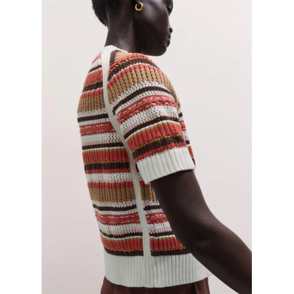 ME+EM Double Zip Knit Tee