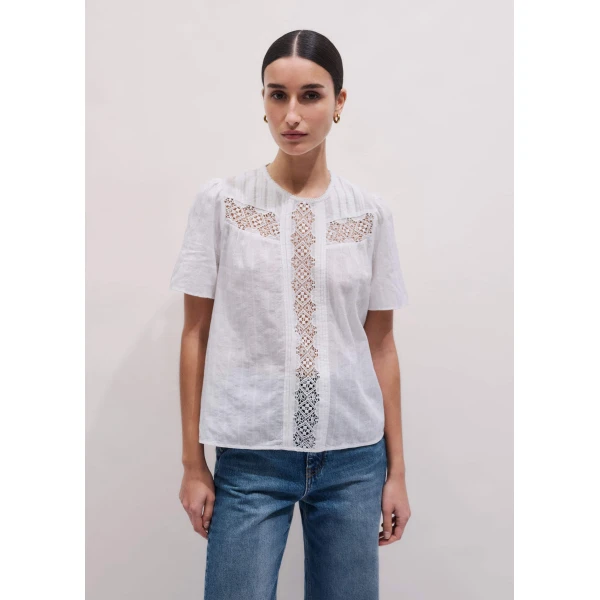 ME+EM Embroidered Cutout Tee