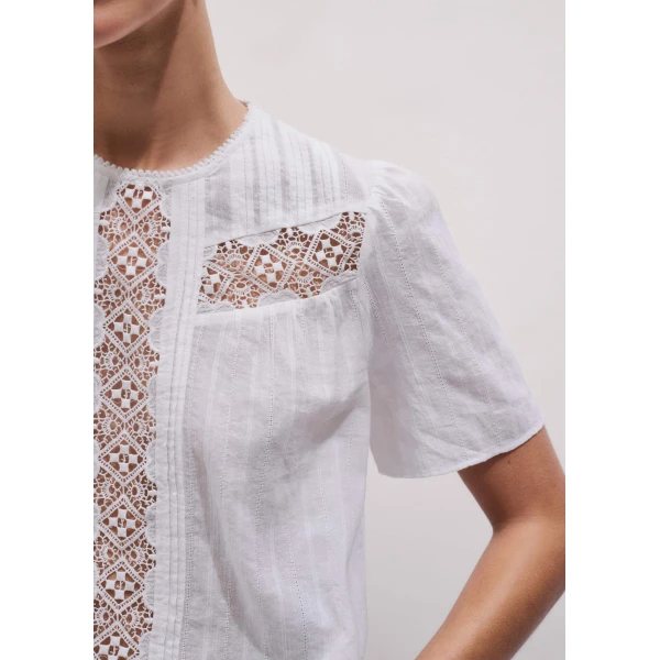 ME+EM Embroidered Cutout Tee