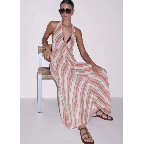 ME+EM Halter Maxi Beach Dress