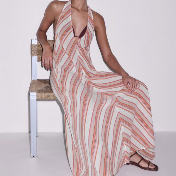 Me and Em Halter Maxi Beach Dress
Cotton Voile Dress, view 3