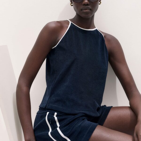 Me and Em Halterneck Top
Toweling Jersey Top, view 6