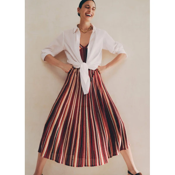 Metallic Stripe Knit - Dresses - Intelligent British Fashion at Luxury Shoes 