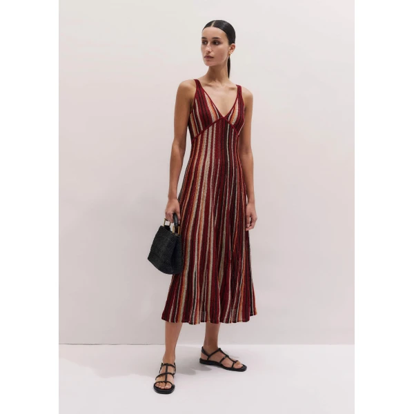 Metallic Stripe Knit - Dresses - Intelligent British Fashion at Luxury Shoes 