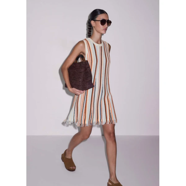 Stripe Cotton Knit - Dresses - Intelligent British Fashion at Luxury Shoes 