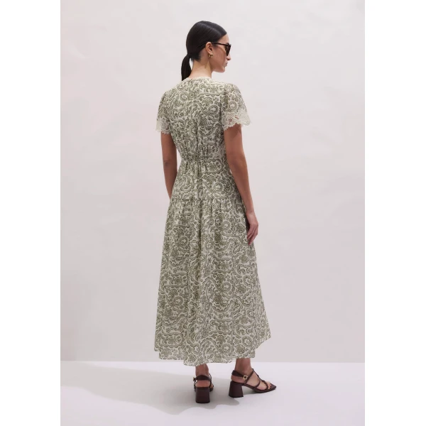 ME+EM Lace Trim Maxi Dress