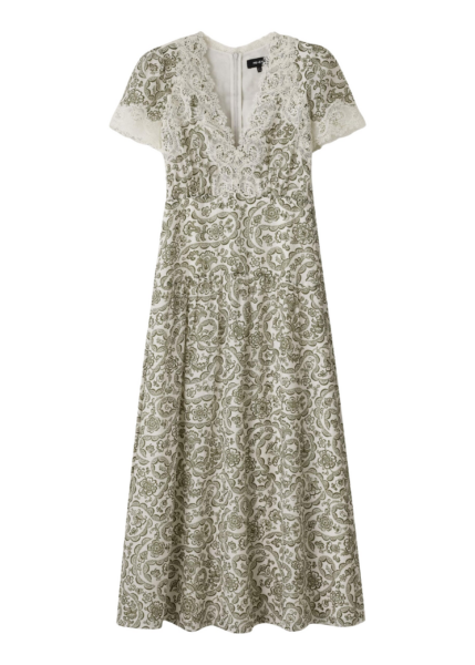 ME+EM Lace Trim Maxi Dress