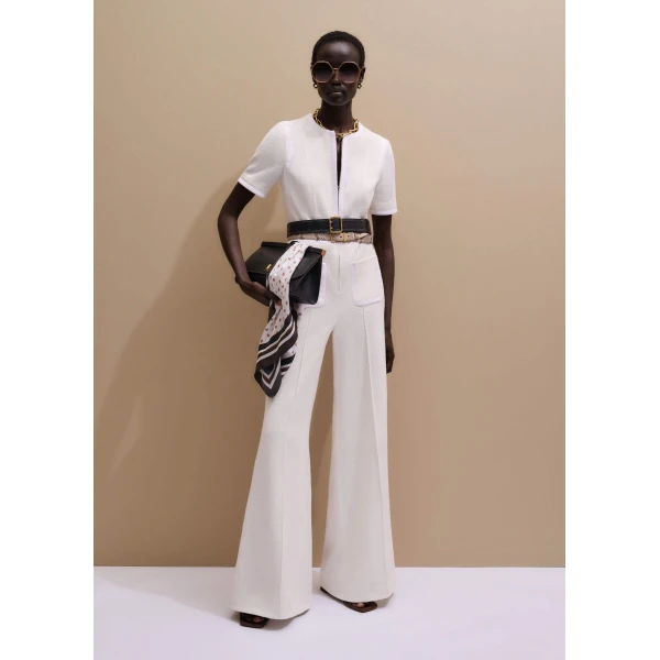 Textured Tweed - Jumpsuit - Intelligent British Fashion at Luxury Shoes 
