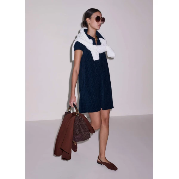 Jacquard Toweling - Dresses - Intelligent British Fashion at Luxury Shoes 