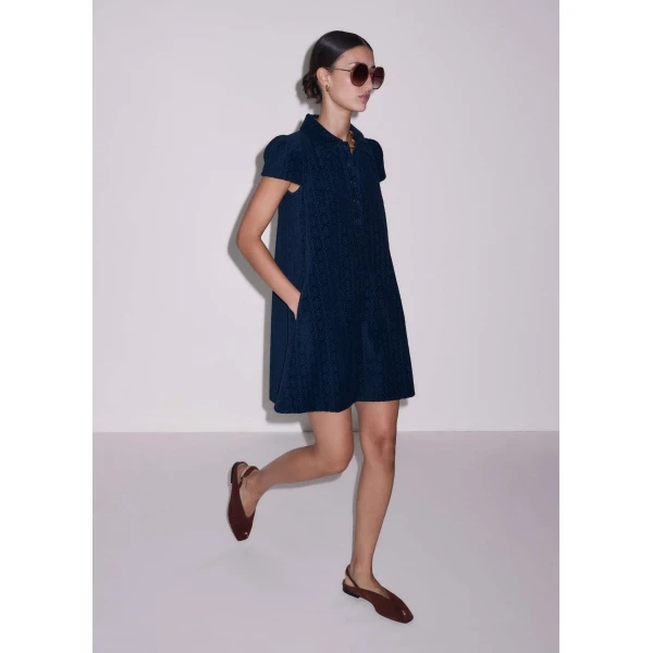 Jacquard Toweling - Dresses - Intelligent British Fashion at Luxury Shoes 
