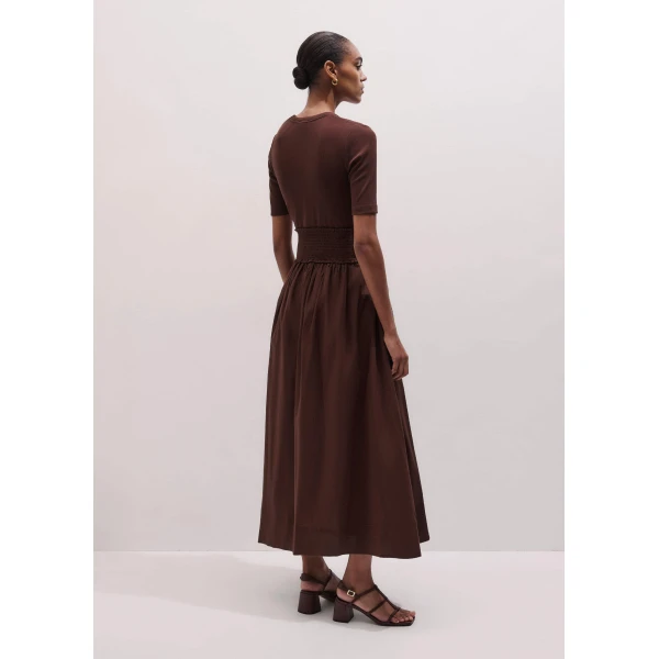 ME+EM Mixed Media Maxi Dress