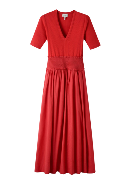 ME+EM Mixed Media Maxi Dress