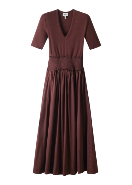 ME+EM Mixed Media Maxi Dress