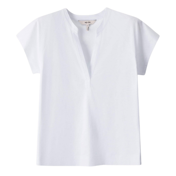 Me and Em Open-V Swing Top
Cotton Slub Jersey Top