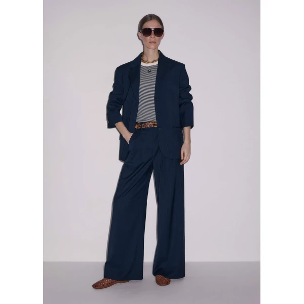 Pinstripe Wool Blend - Pants - Intelligent British Fashion at Luxury Shoes 
