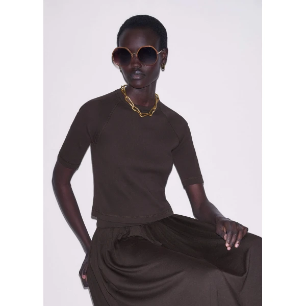 Cotton Rib Jersey - Tops - Intelligent British Fashion at Luxury Shoes 