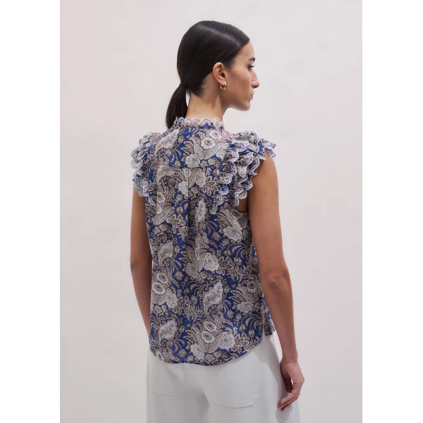ME+EM Ruffle Straight Blouse