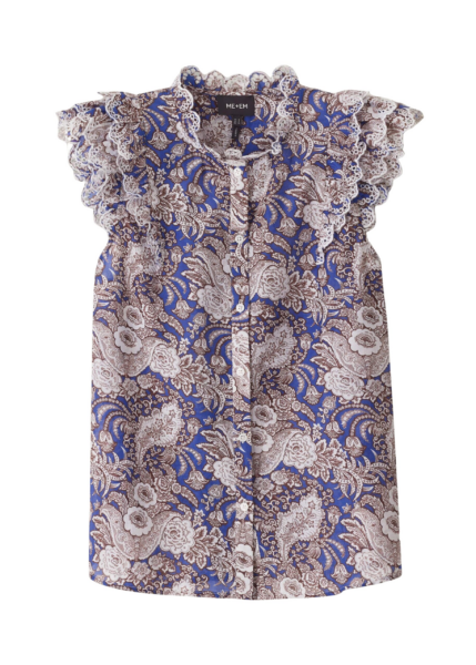 ME+EM Ruffle Straight Blouse